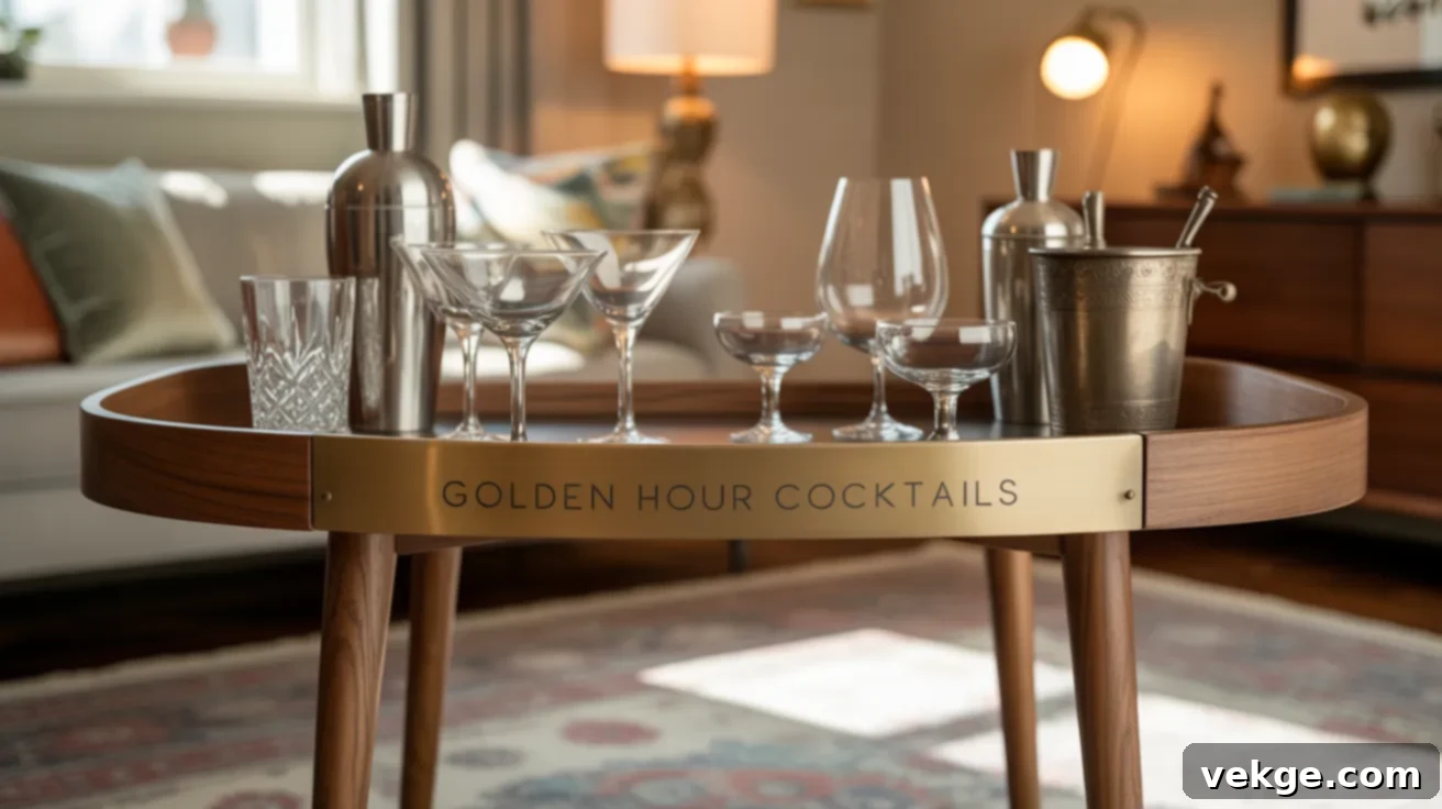 Stylish Retro Bar Cart for Entertaining