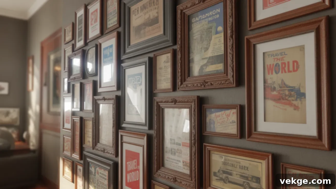 Eclectic Vintage Wall Art Collage Display