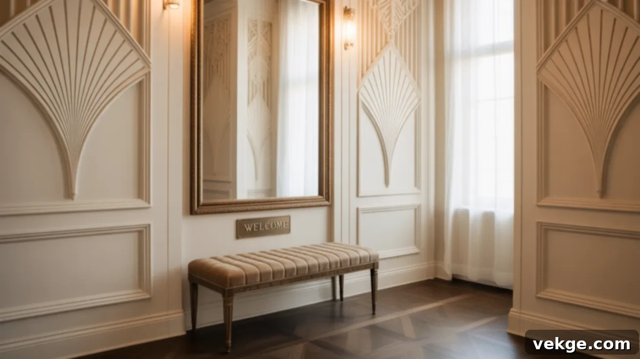 Modern Art Deco Patterns with Wall Trim