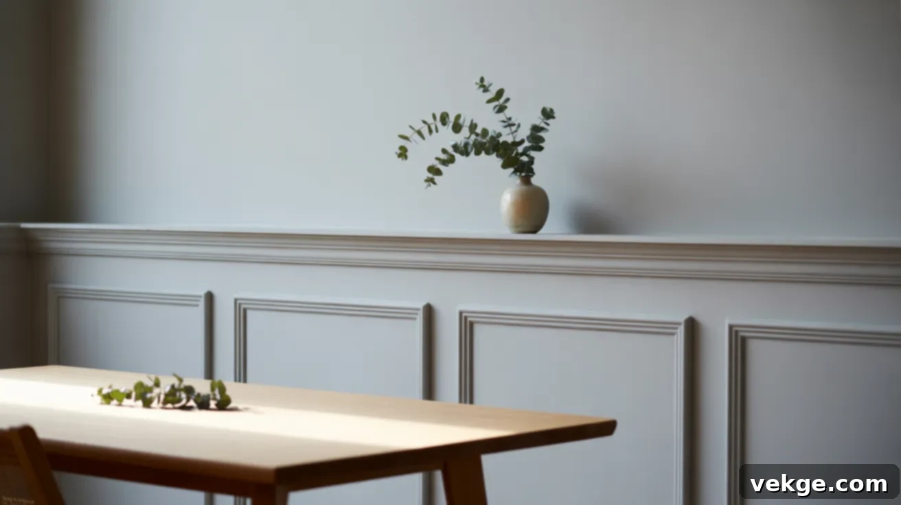 Minimalist Half-Wall Wainscoting for Modern Interiors