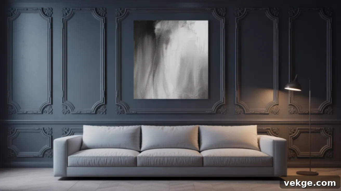 Monochrome Frame Moulding for Cohesive Wall Design