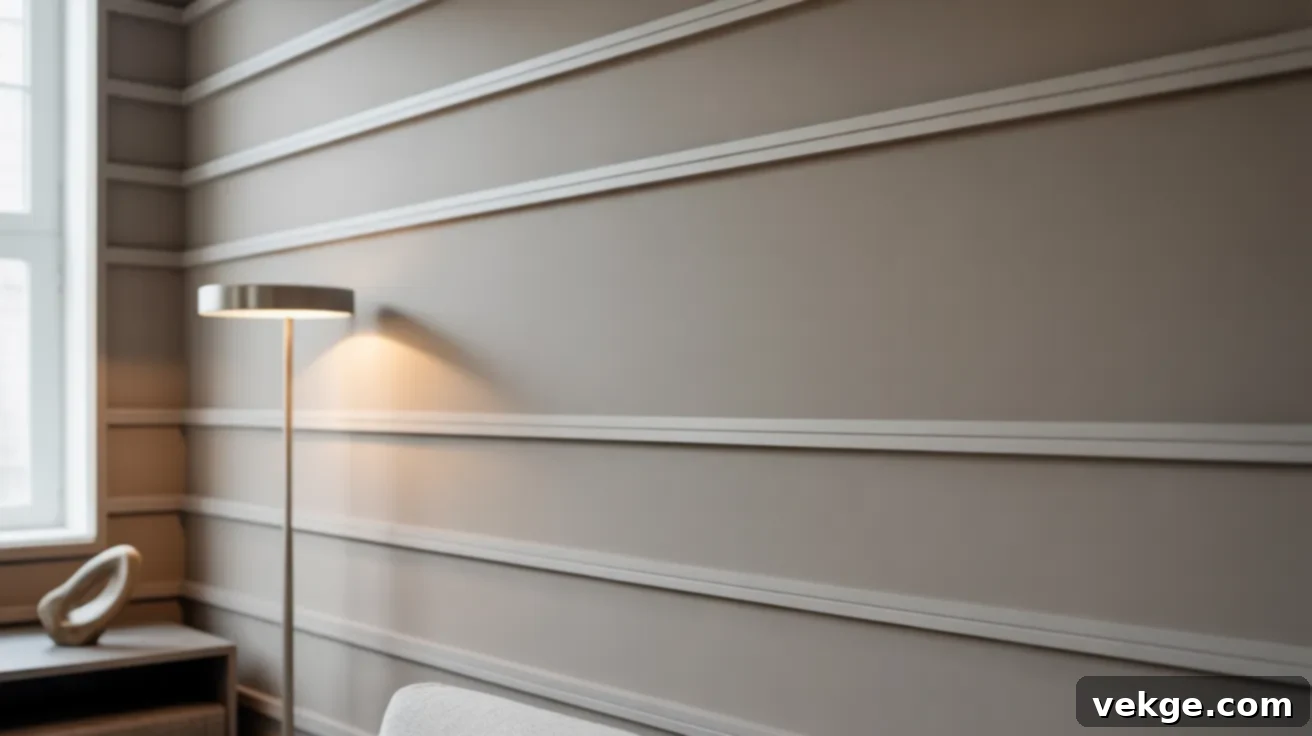 Horizontal Flat Trim Bands for Contemporary Walls