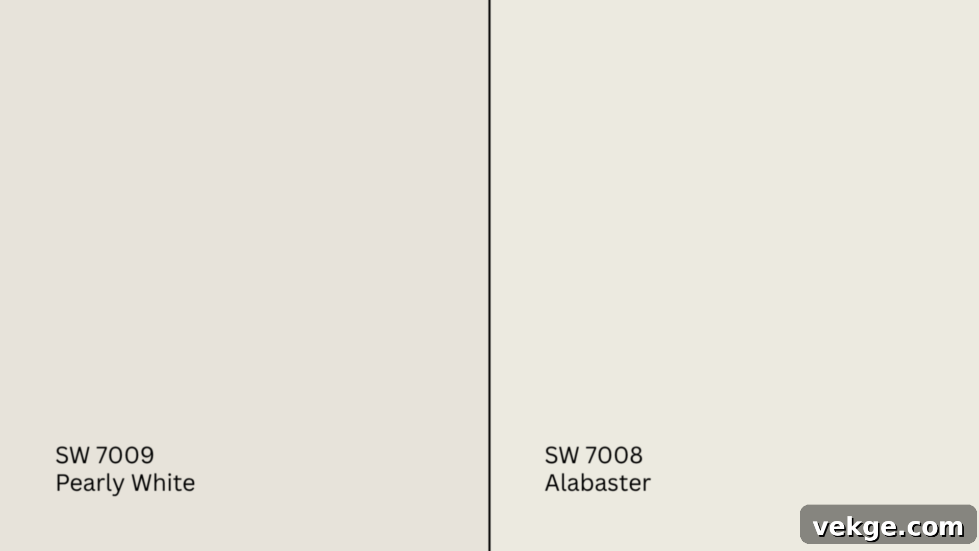 Comparison of Sherwin-Williams Pearly White and Alabaster