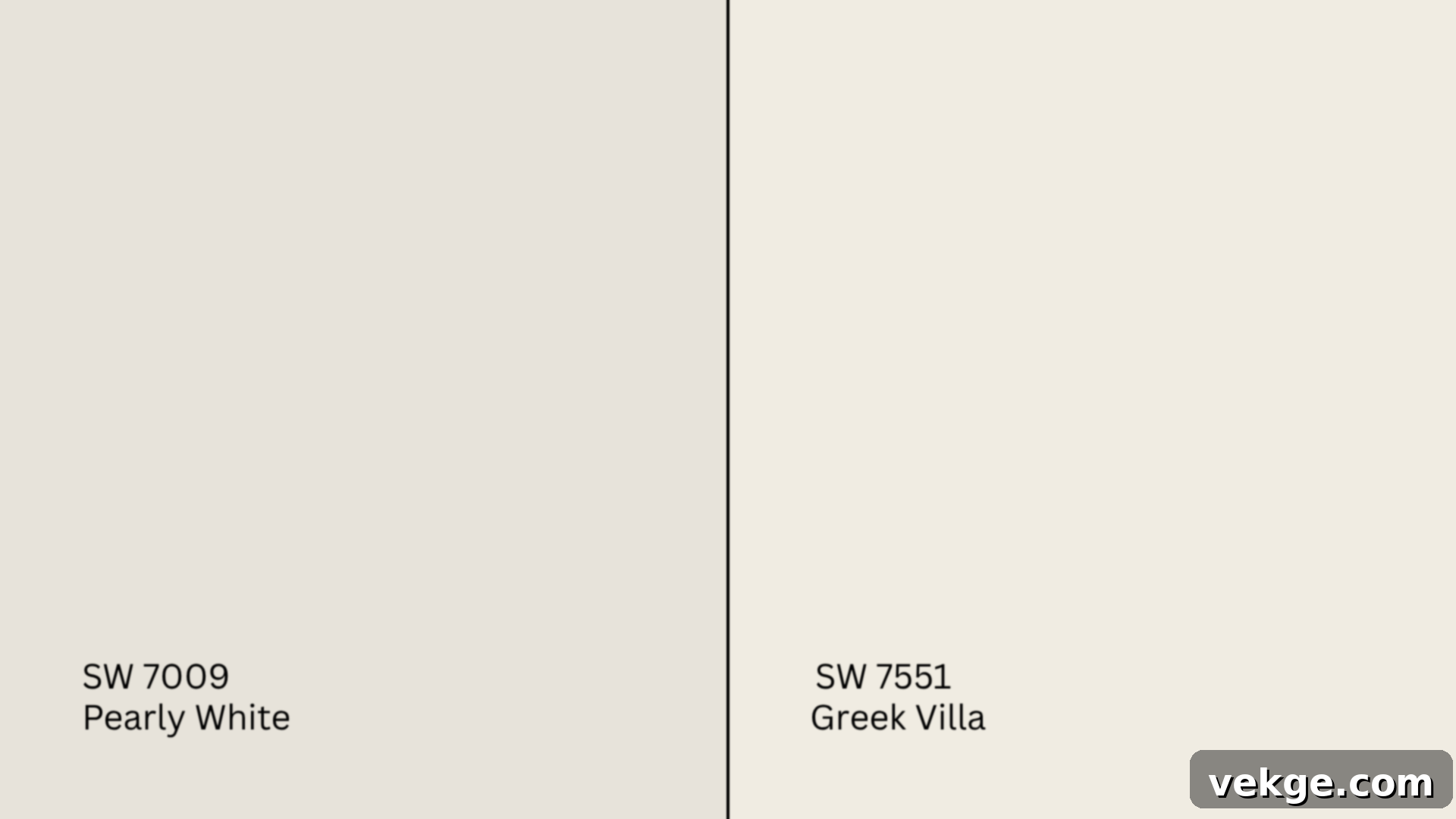 Comparison of Sherwin-Williams Pearly White and Greek Villa