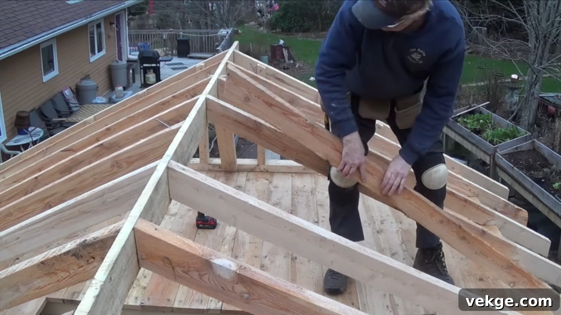 Step 5 Frame and Install Rafters Starting From the Ends