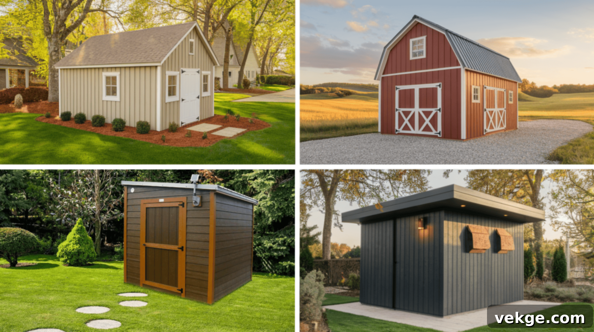 Different 12x16 Shed Plans and Their Types including Gable, Barn, Lean-To, and Modern Flat Roof designs