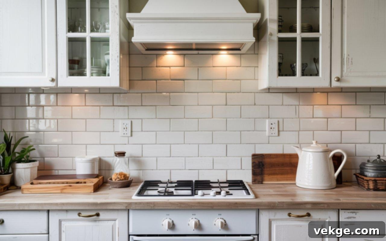 Classic White Subway Tile Backsplash