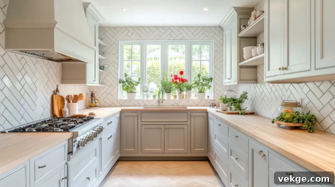 White Tile in Herringbone Pattern