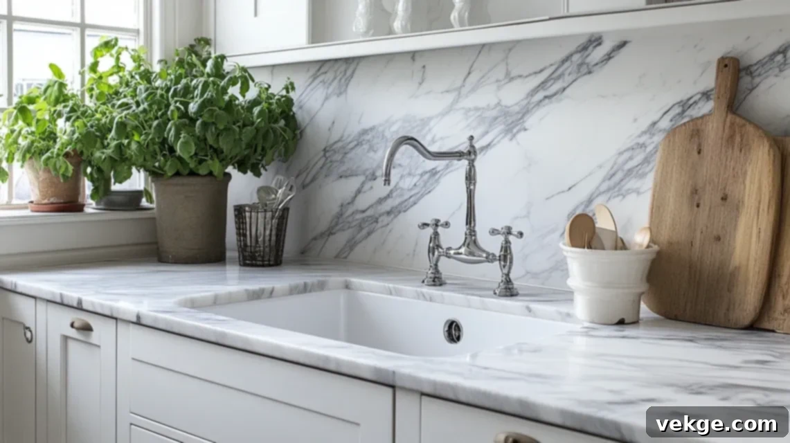 Natural Stone Slab Backsplash