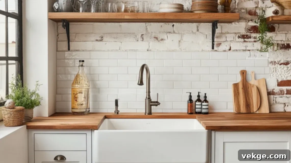 Mixed-Texture Backsplash Design