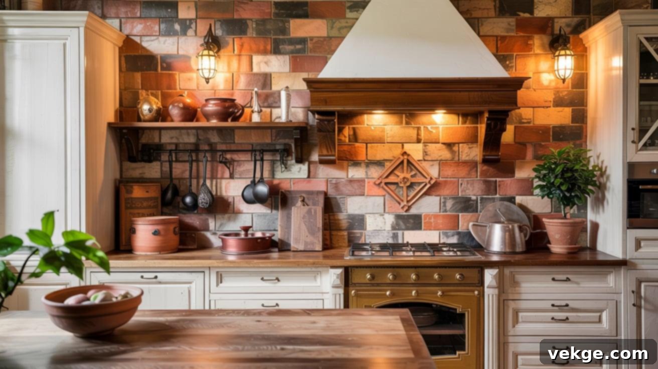 Terracotta Tile Backsplash