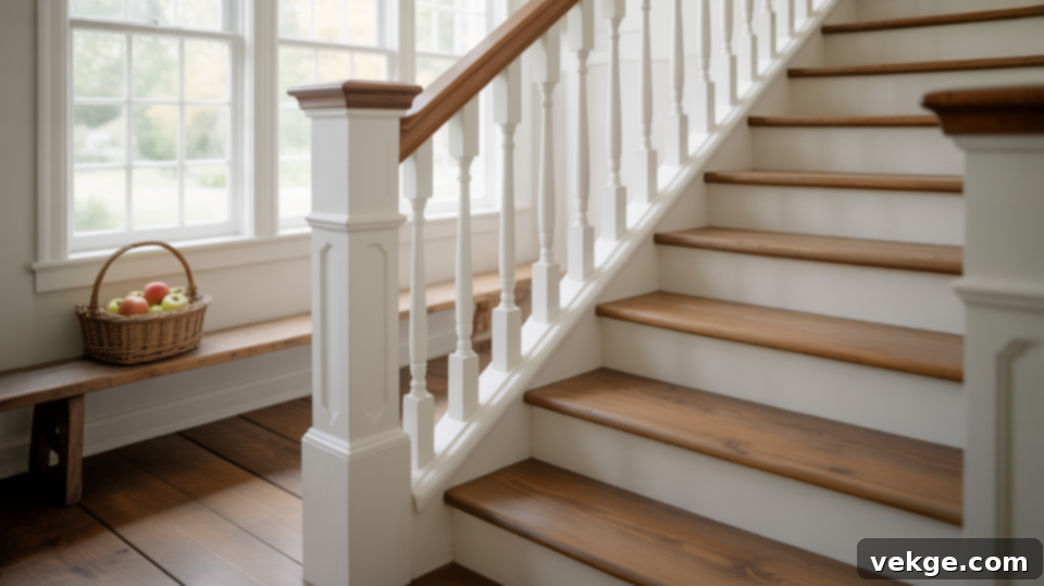 White-Painted_Wooden_Stairs_with_Dark-Stained_Treads
