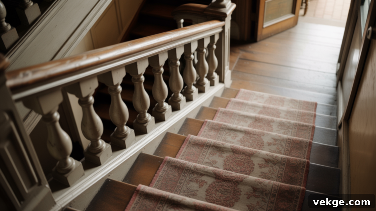 Farmhouse_Stairs_With_a_Vintage_Runner