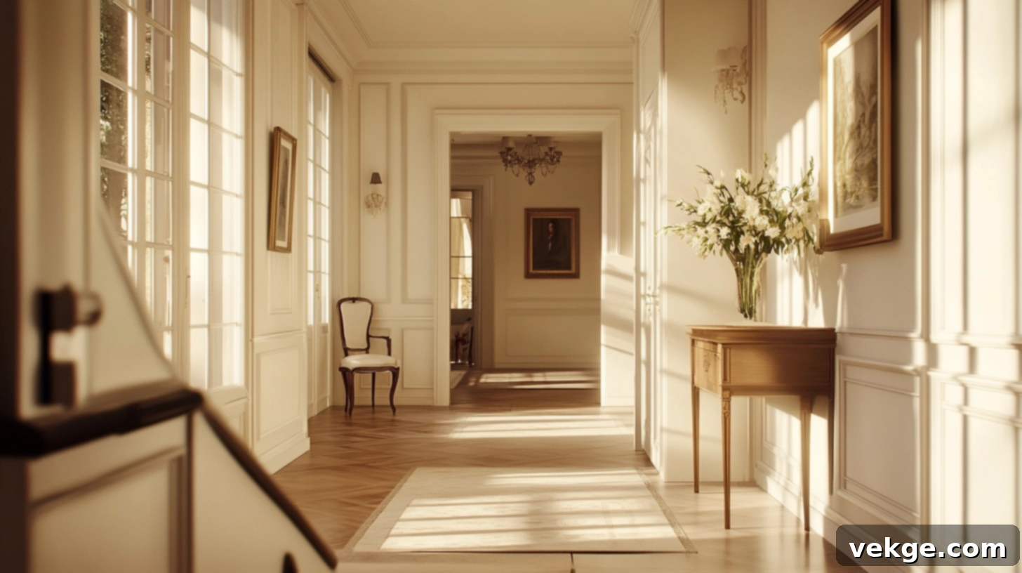 Ivory paint for a warm, timeless hallway