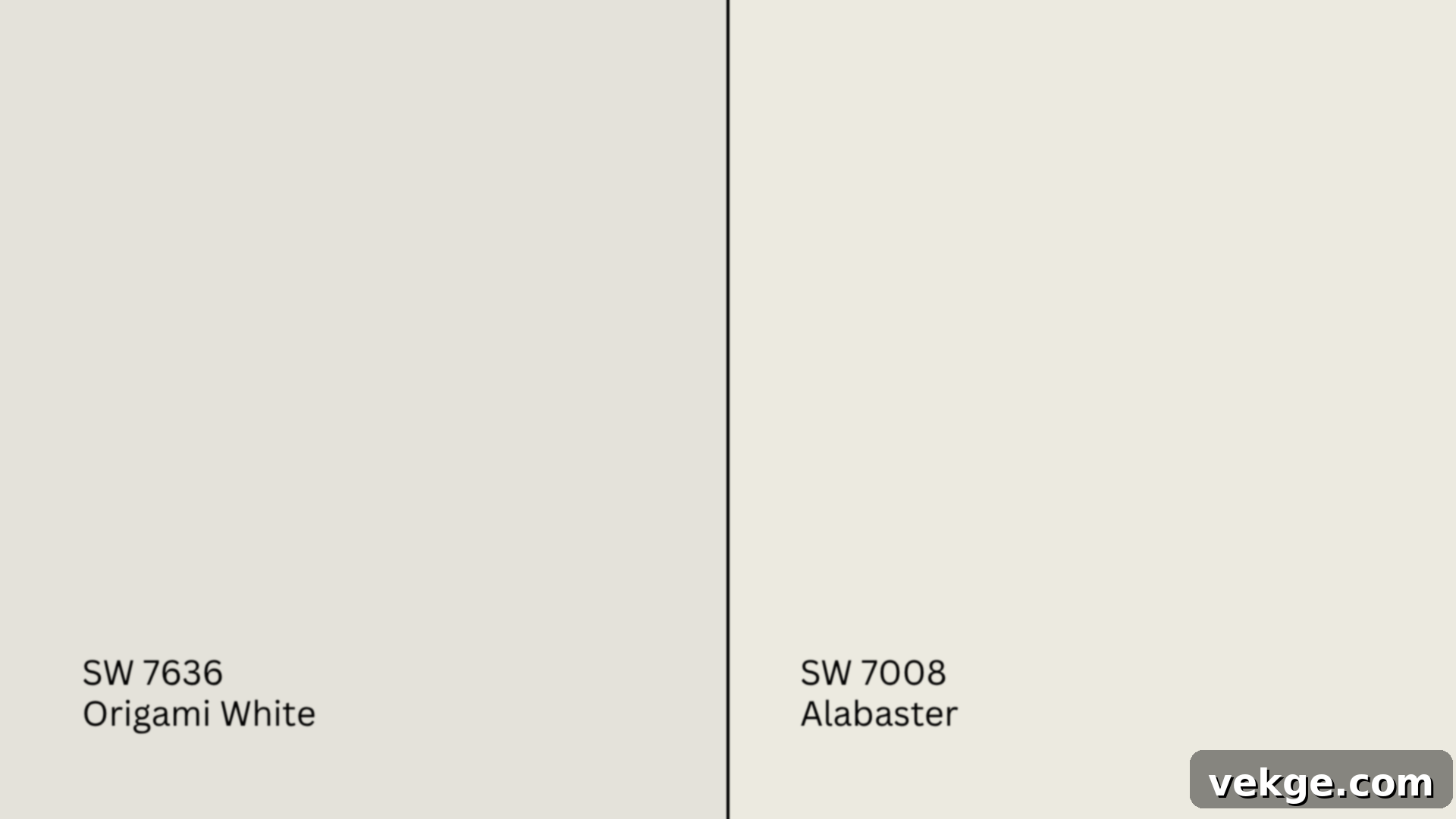 Origami White vs Alabaster paint comparison