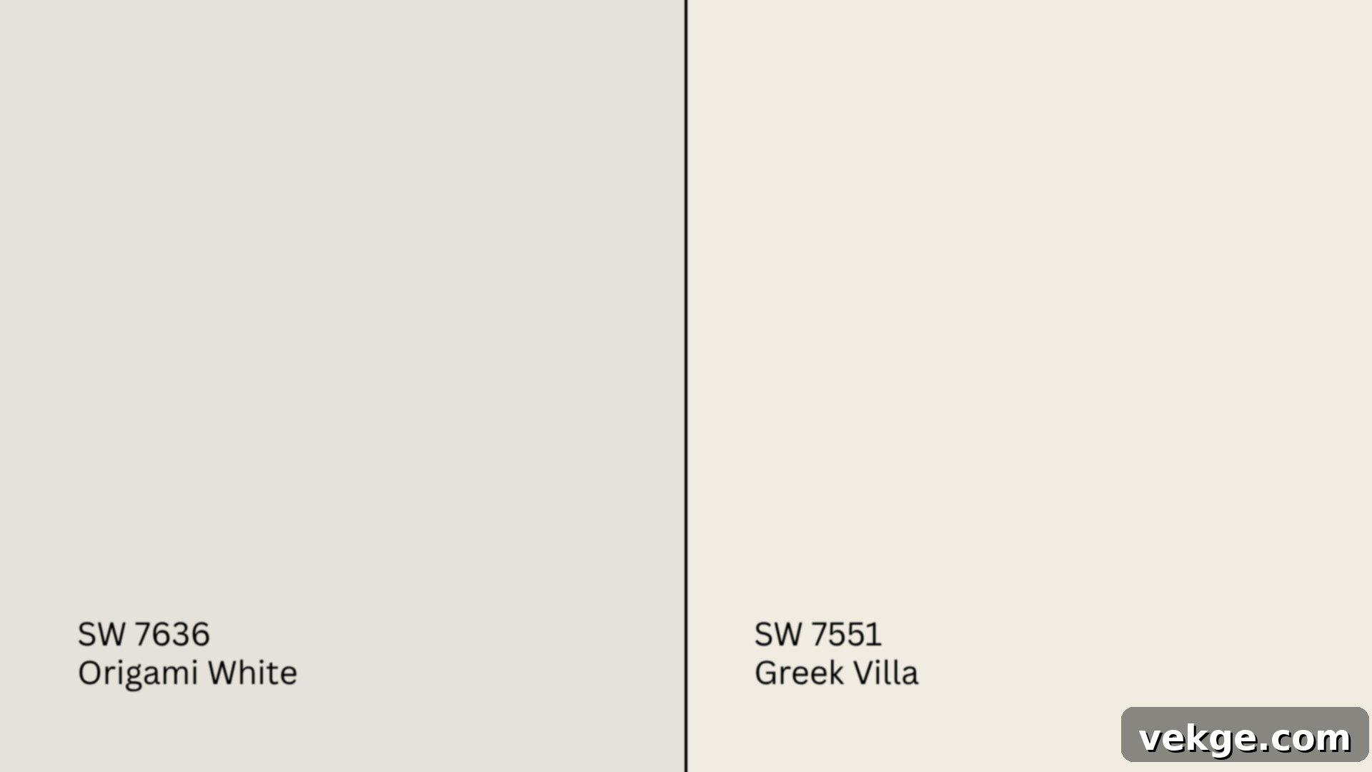 Origami White vs Greek Villa paint comparison