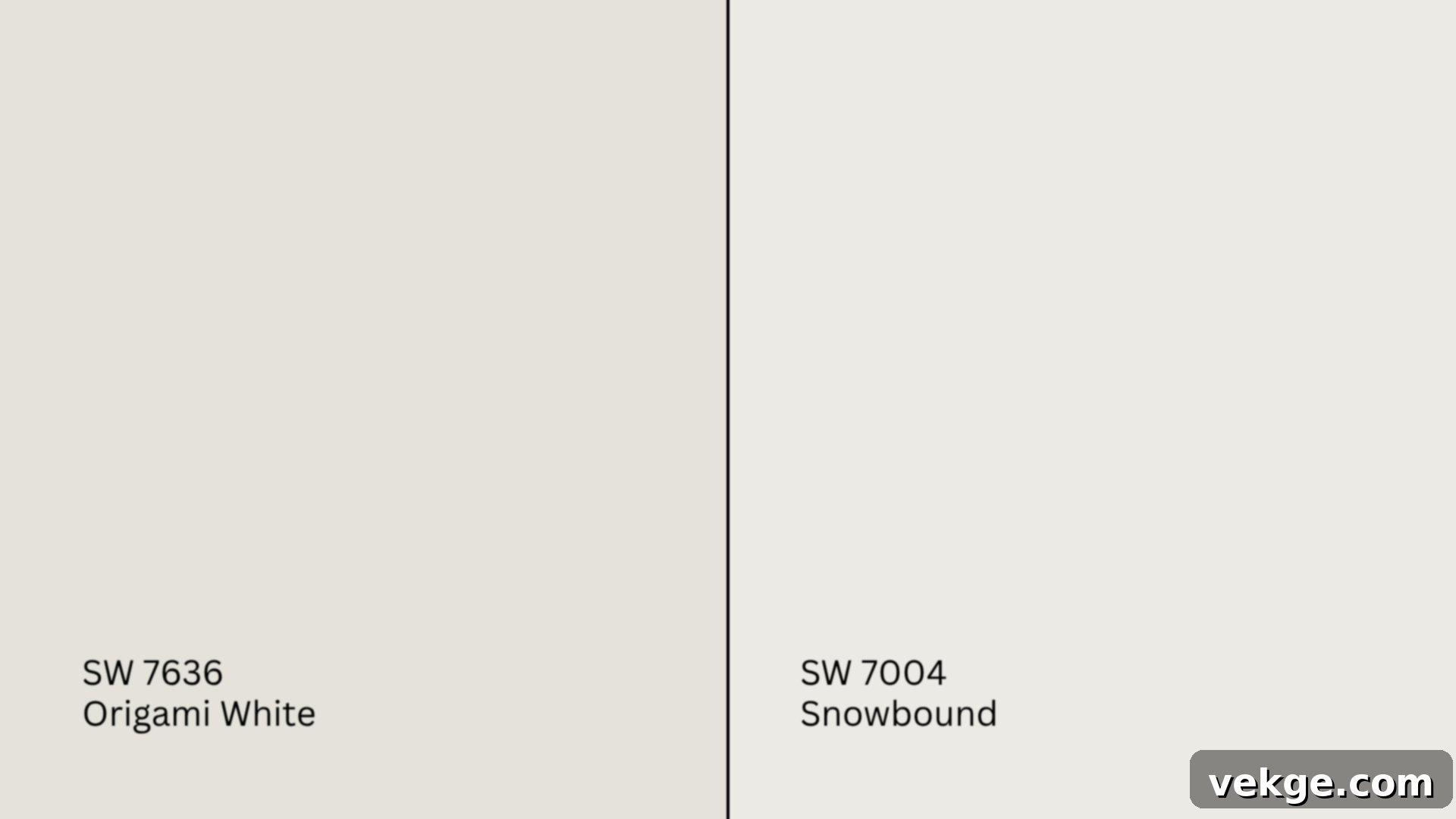 Origami White vs Snowbound paint comparison