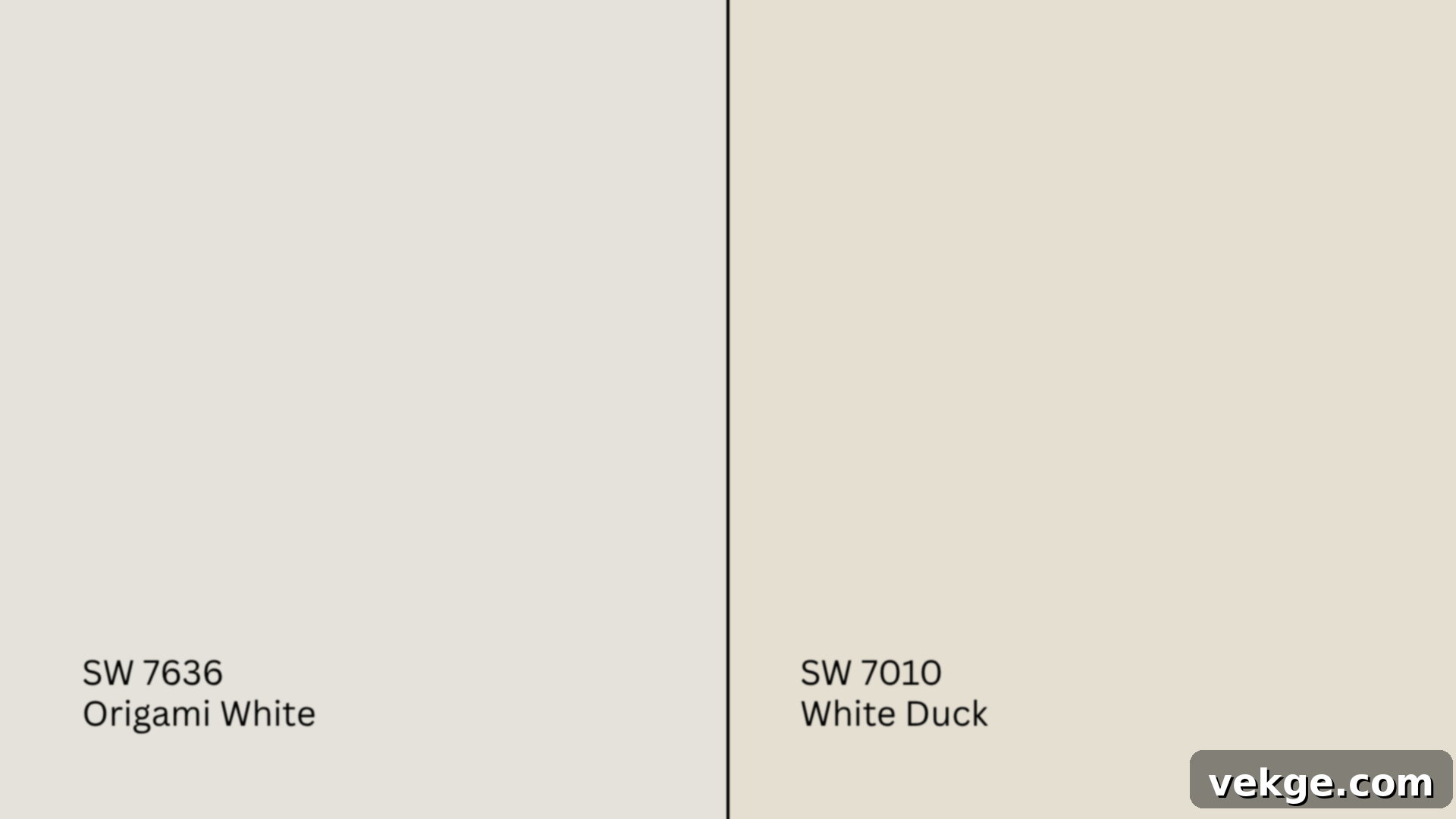 Origami White vs White Duck paint comparison