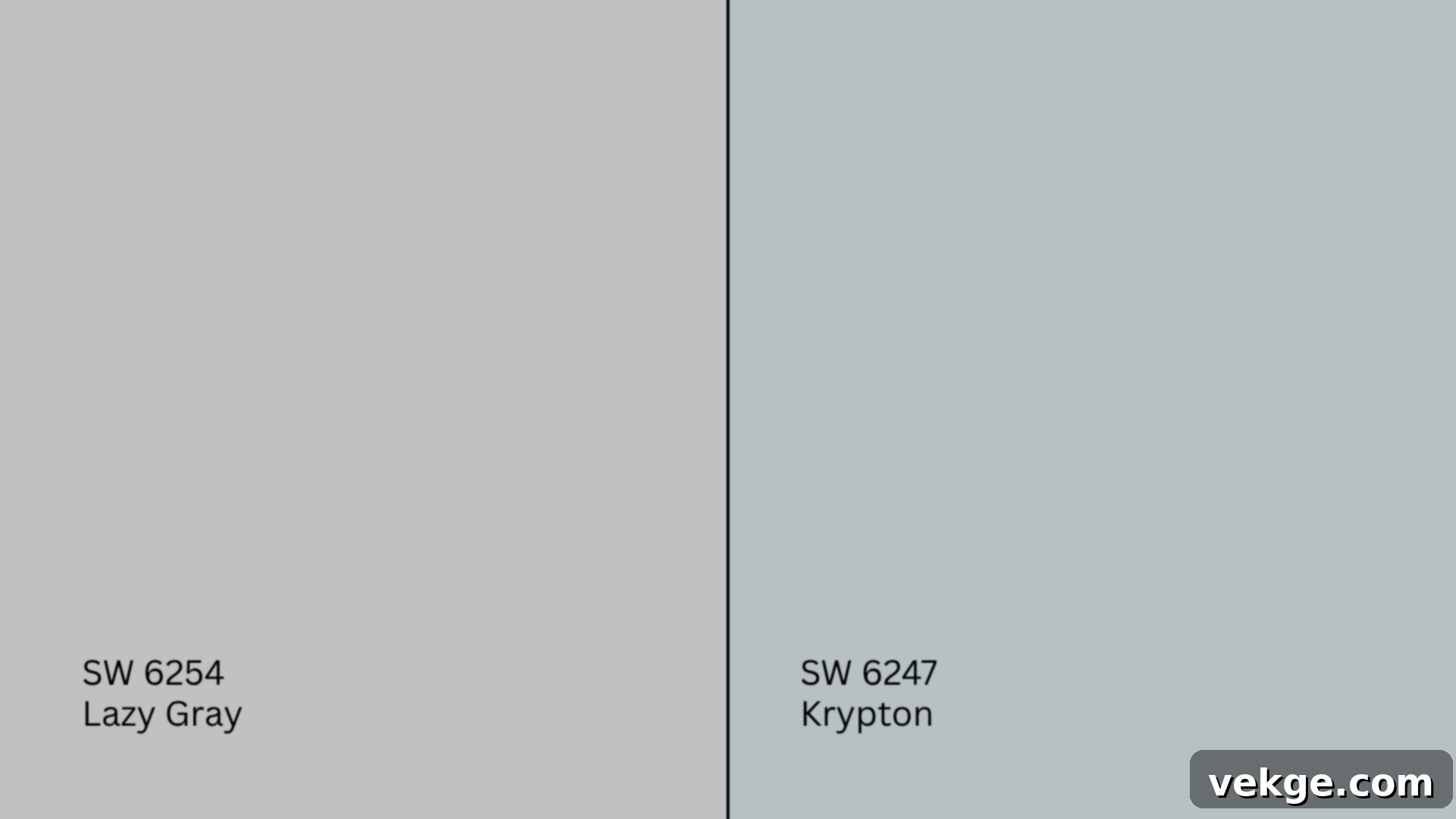 Comparison of Sherwin-Williams Lazy Gray and Krypton
