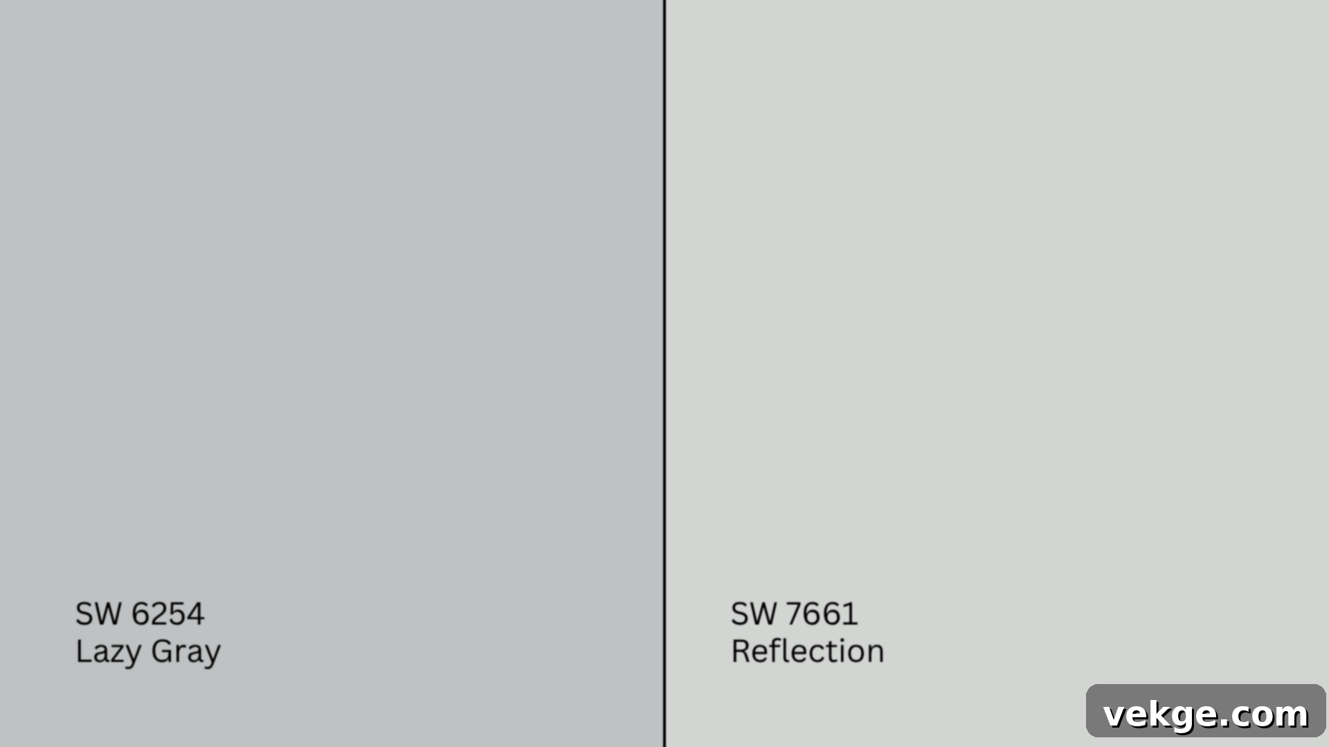 Comparison of Sherwin-Williams Lazy Gray and Reflection