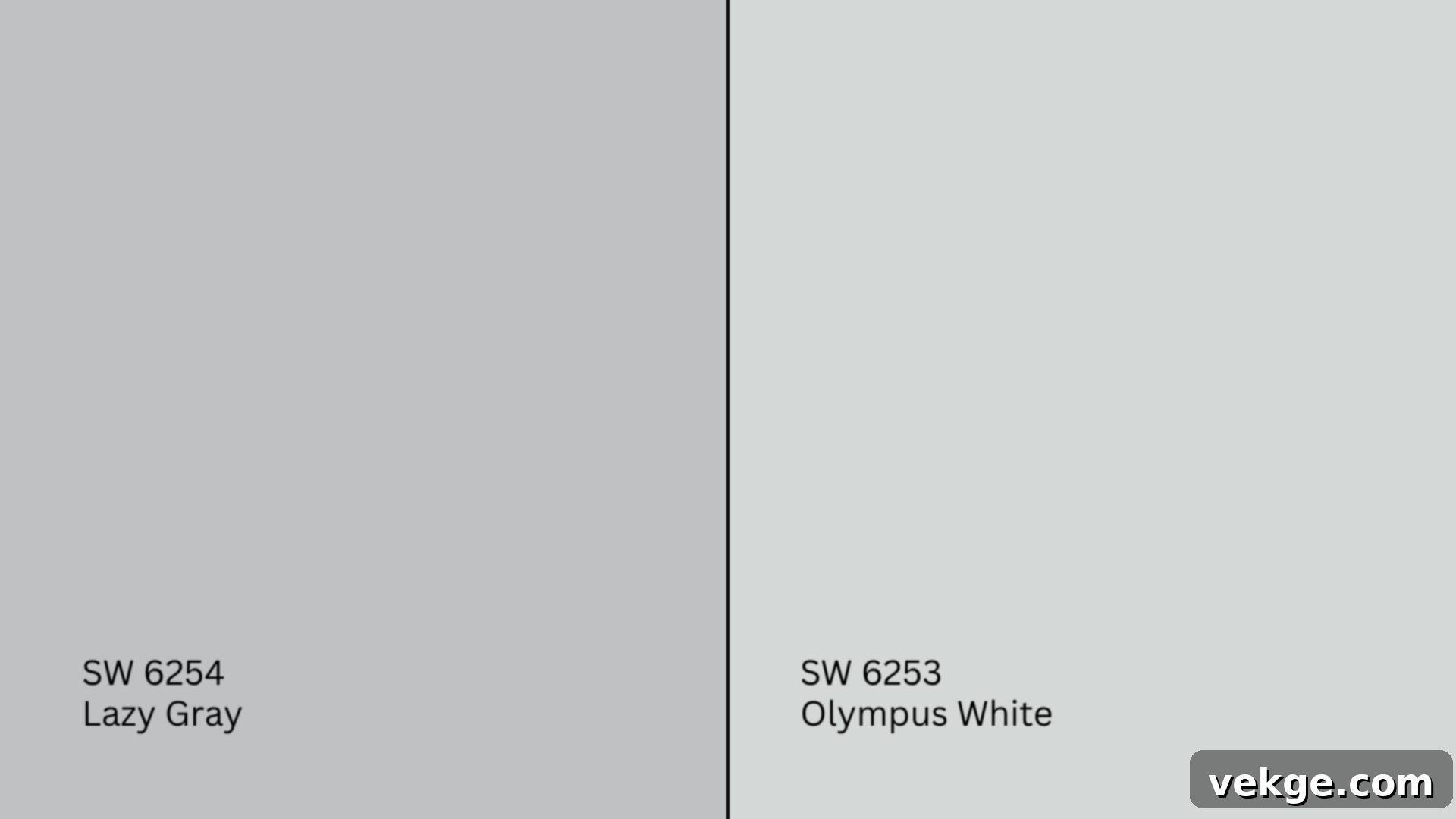 Comparison of Sherwin-Williams Lazy Gray and Olympus White