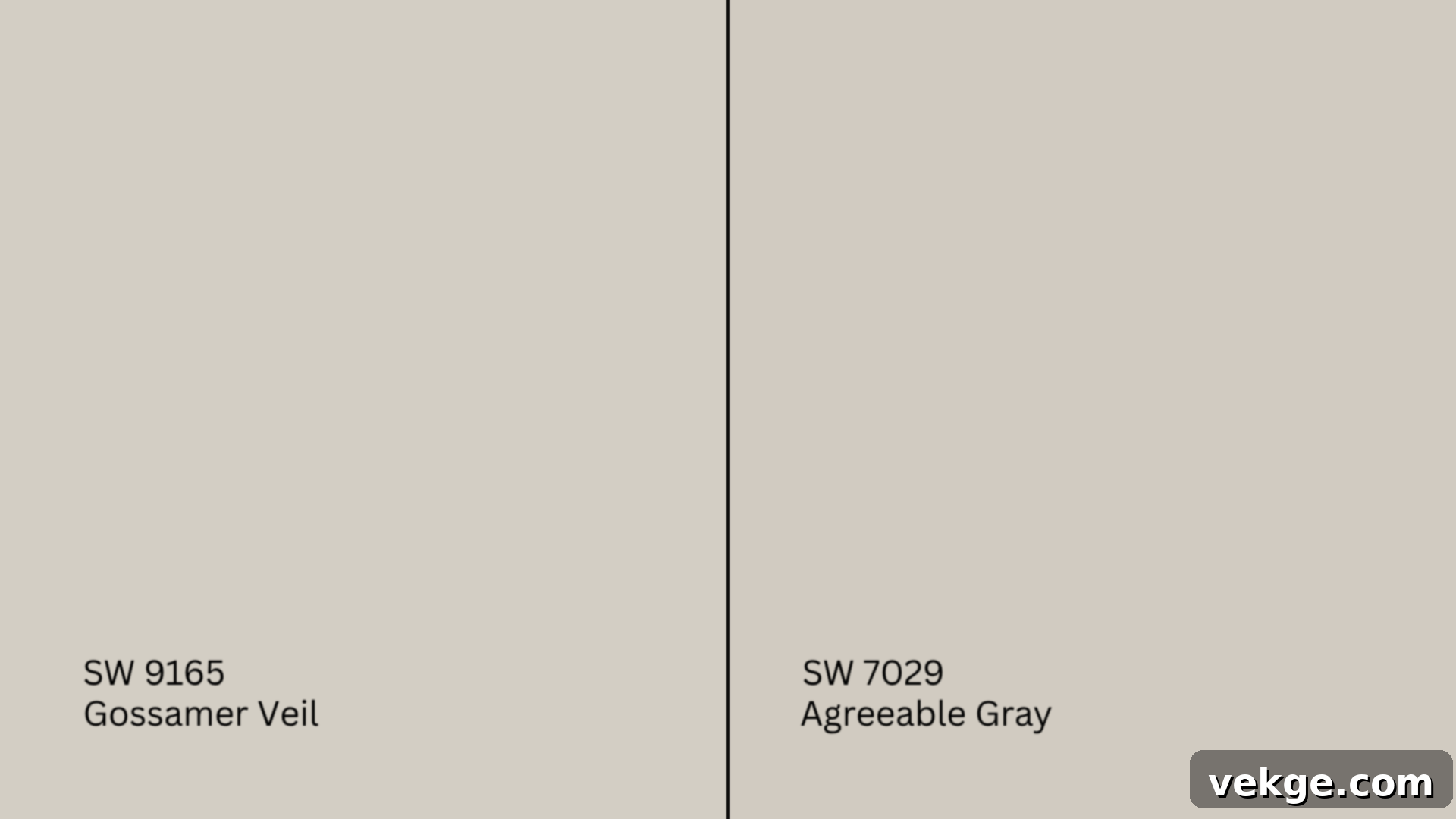 Gossamer Veil vs Agreeable Gray comparison