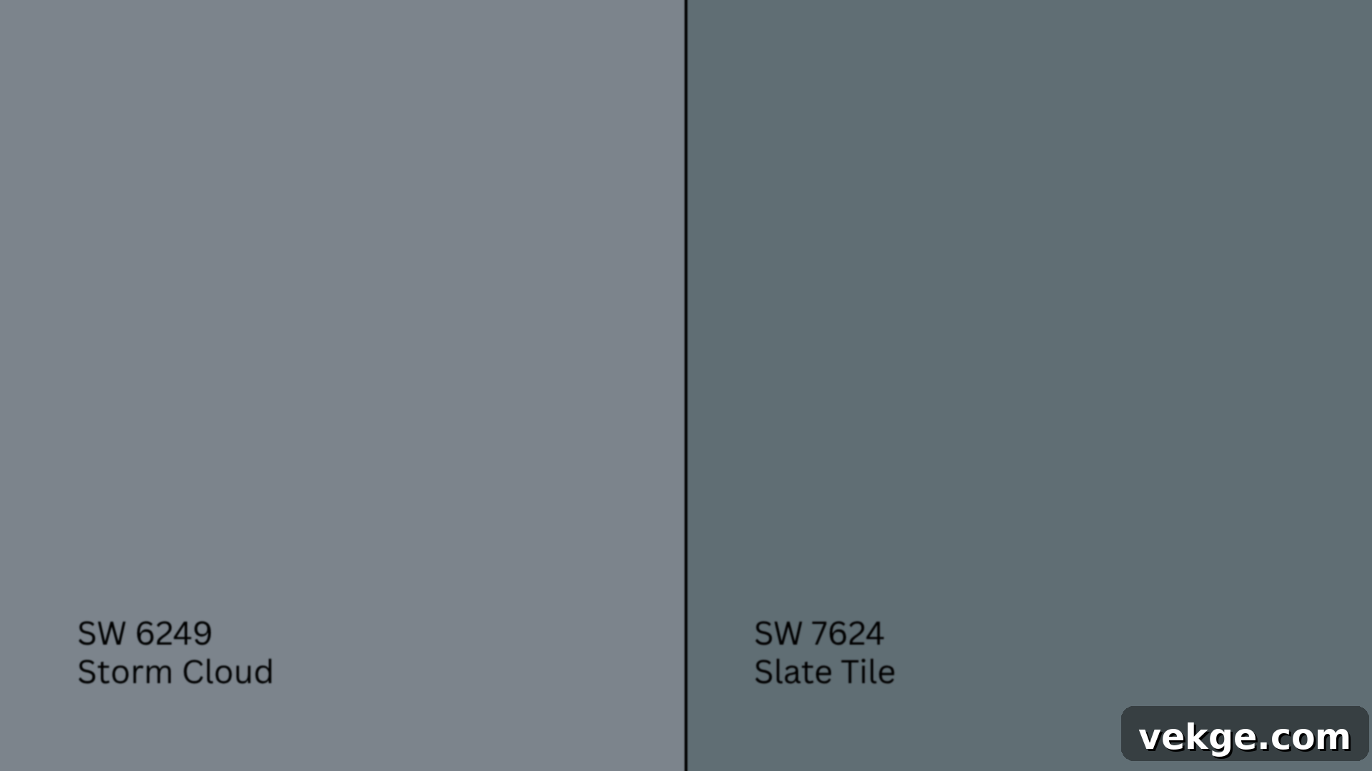 Comparison of Sherwin-Williams Storm Cloud and Slate Tile paint colors