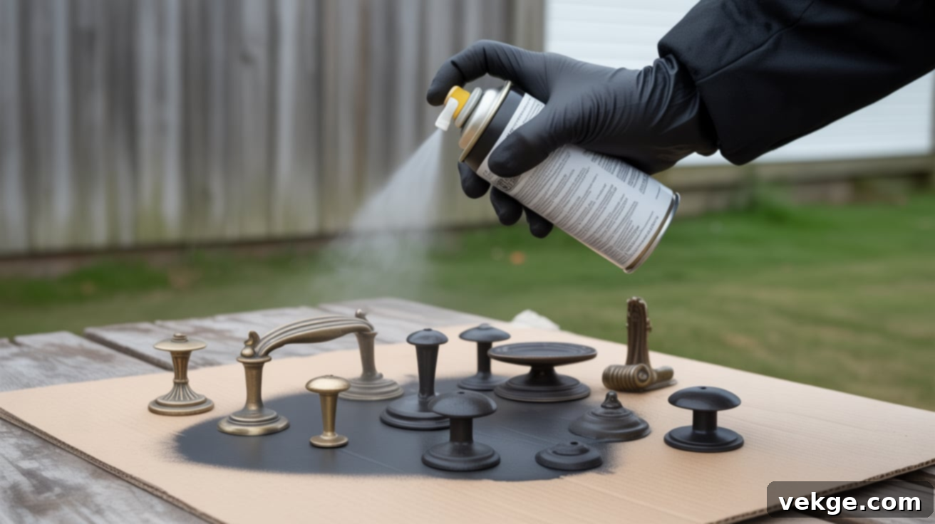 Spray Paint the Hardware