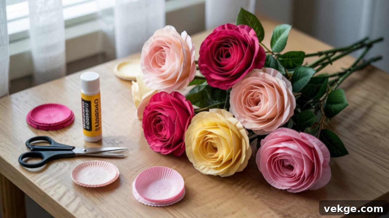 Crafting Elegant Coffee Filter Roses: A Detailed Guide