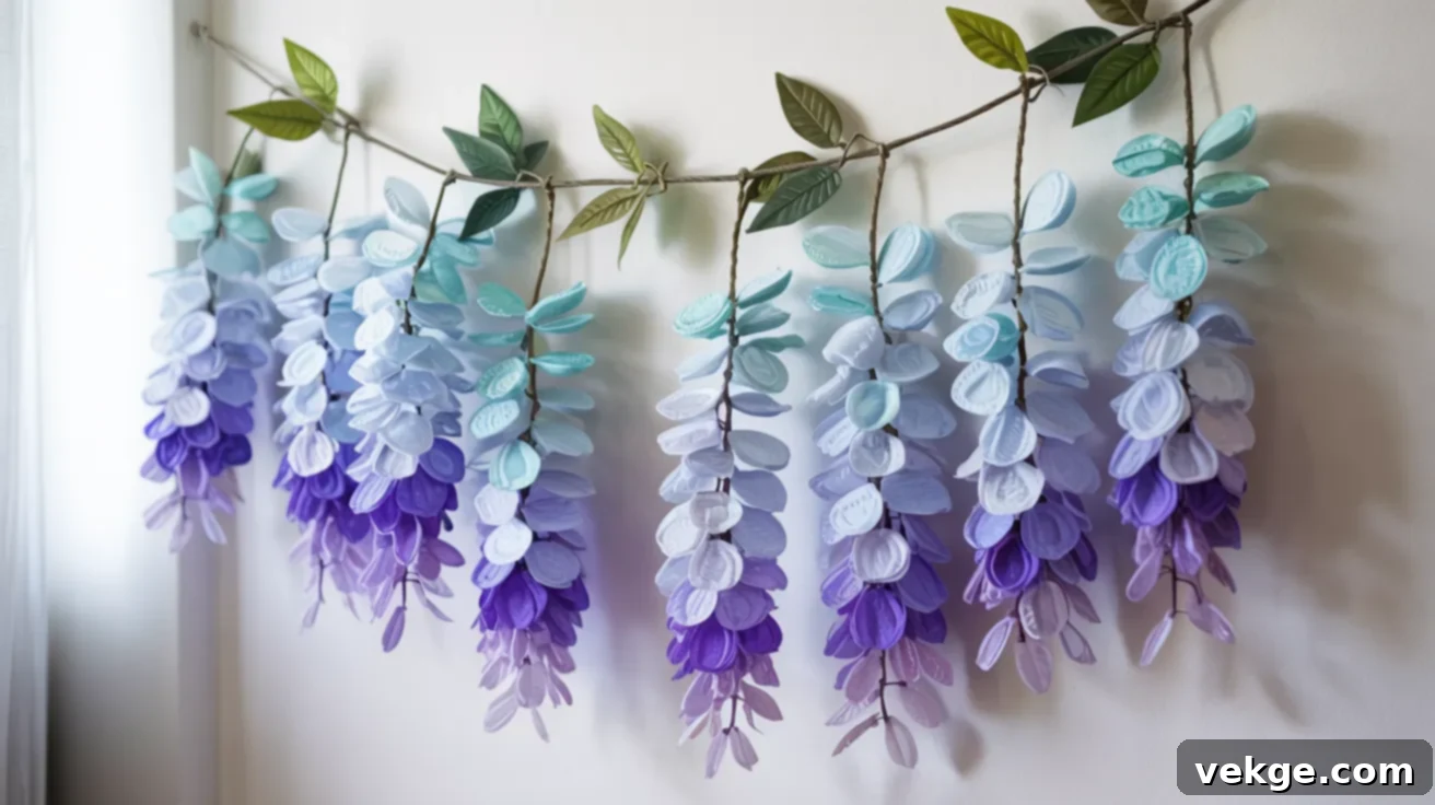 Crafting Cascading Coffee Filter Wisteria for Home Decor