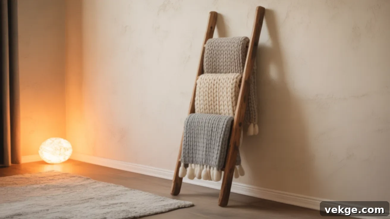 Blanket_Ladder_for_Living_Room