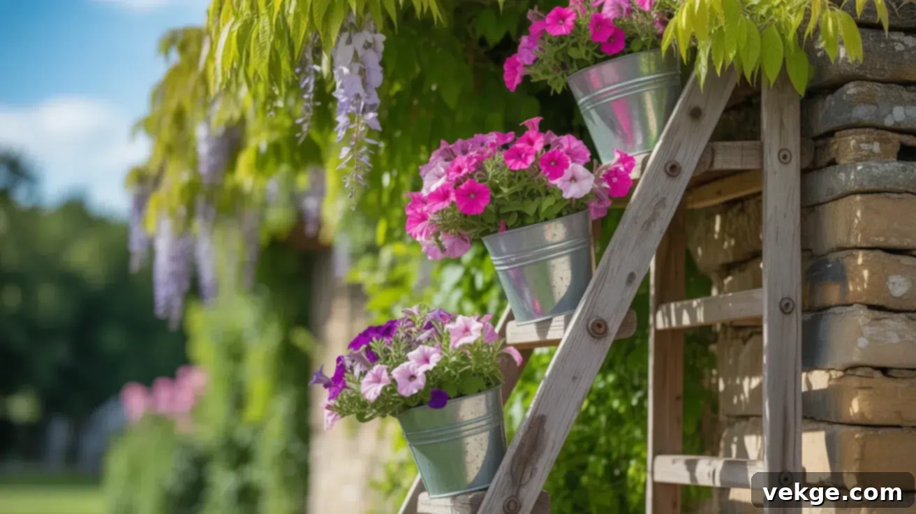 Rustic_Garden_Ladder_with_Buckets