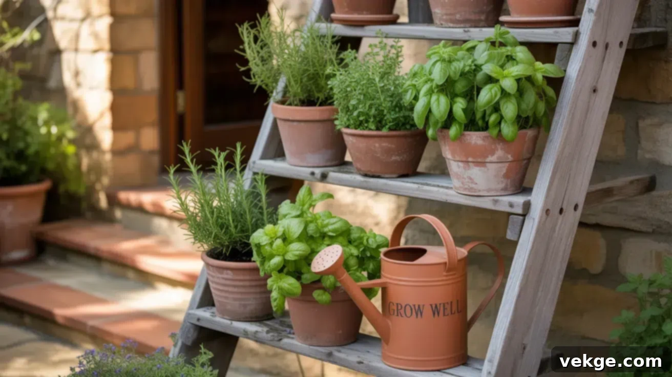 Outdoor_Ladder_Herb_Garden