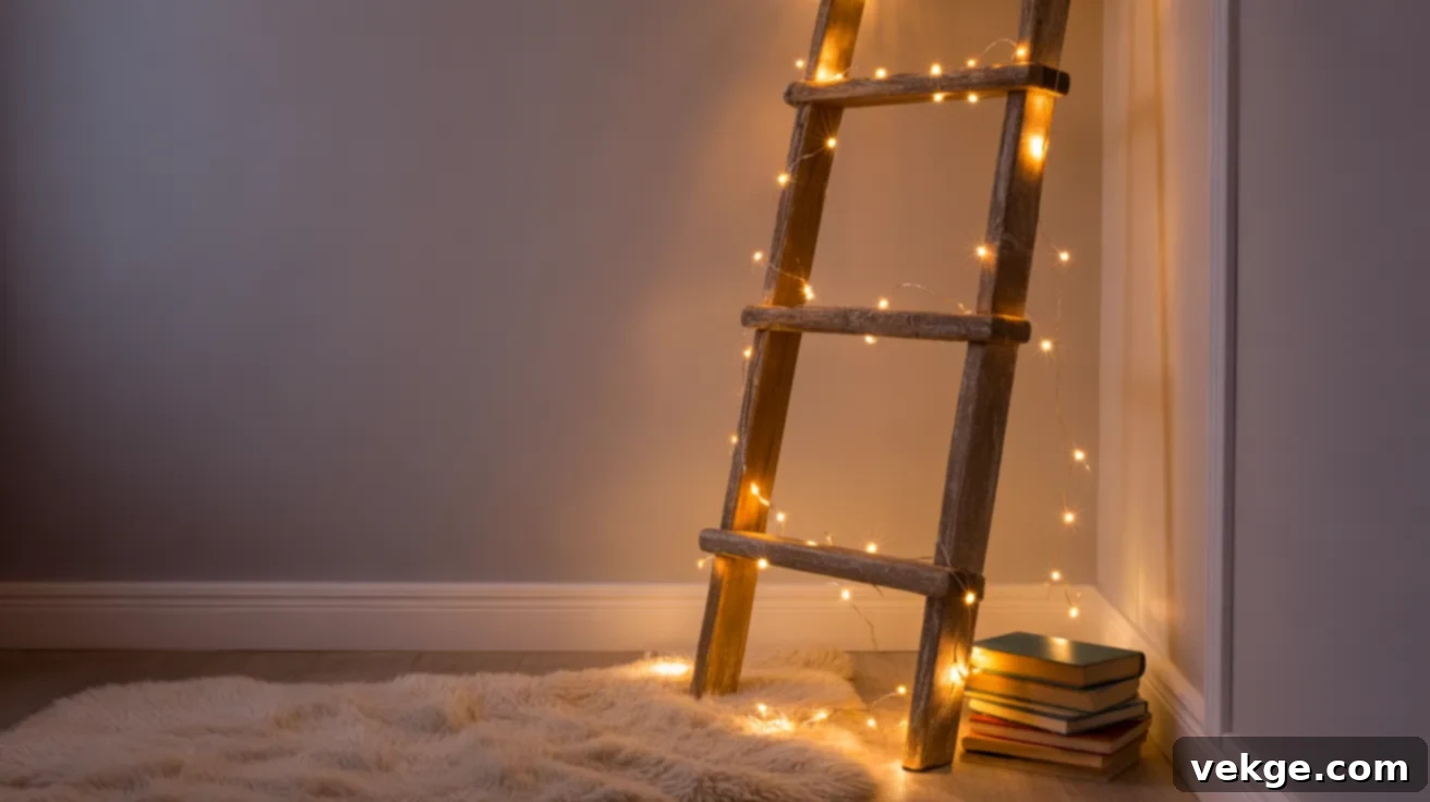 Fairy_Light_Ladder_for_Bedroom