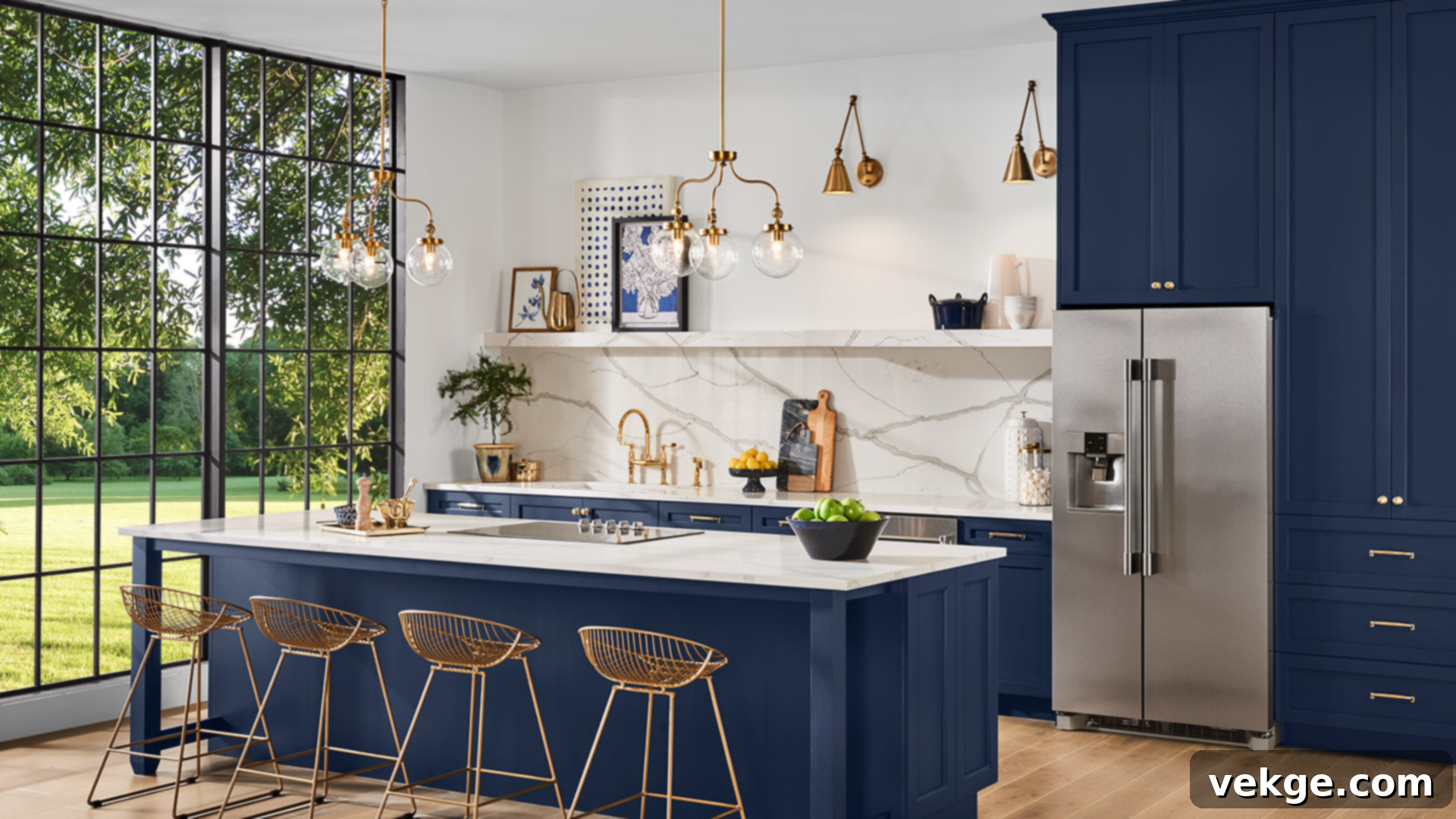 Naval Blue Kitchen Cabinets