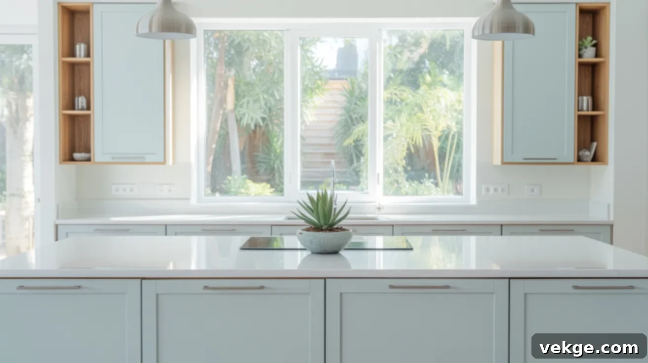 Mount Saint Anne Blue Kitchen Cabinets