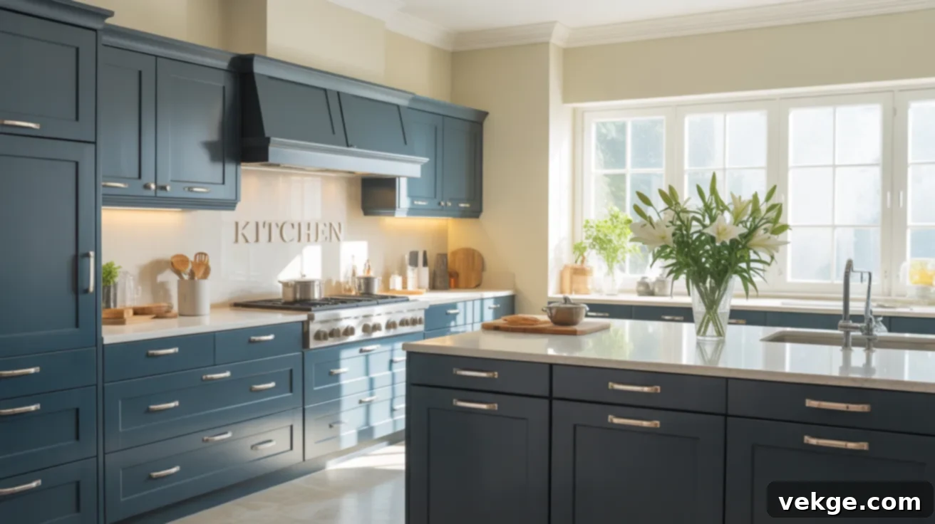 Charcoal Blue Kitchen Cabinets