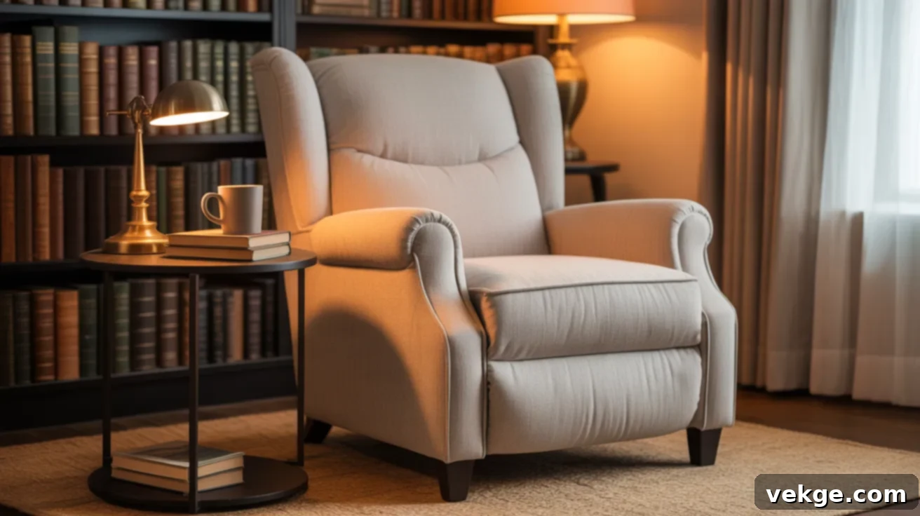 Accent Chairs and Recliners with lower end tables