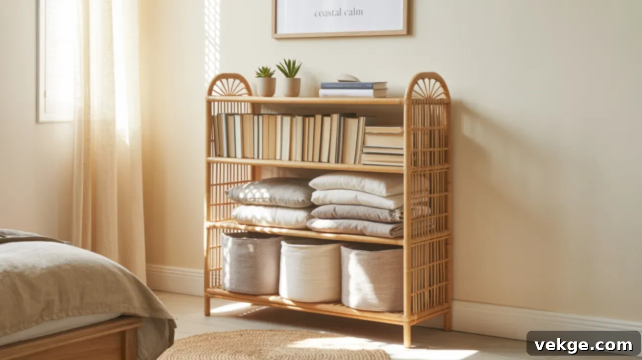 Rattan_Bookshelf_with_Linen_Bins
