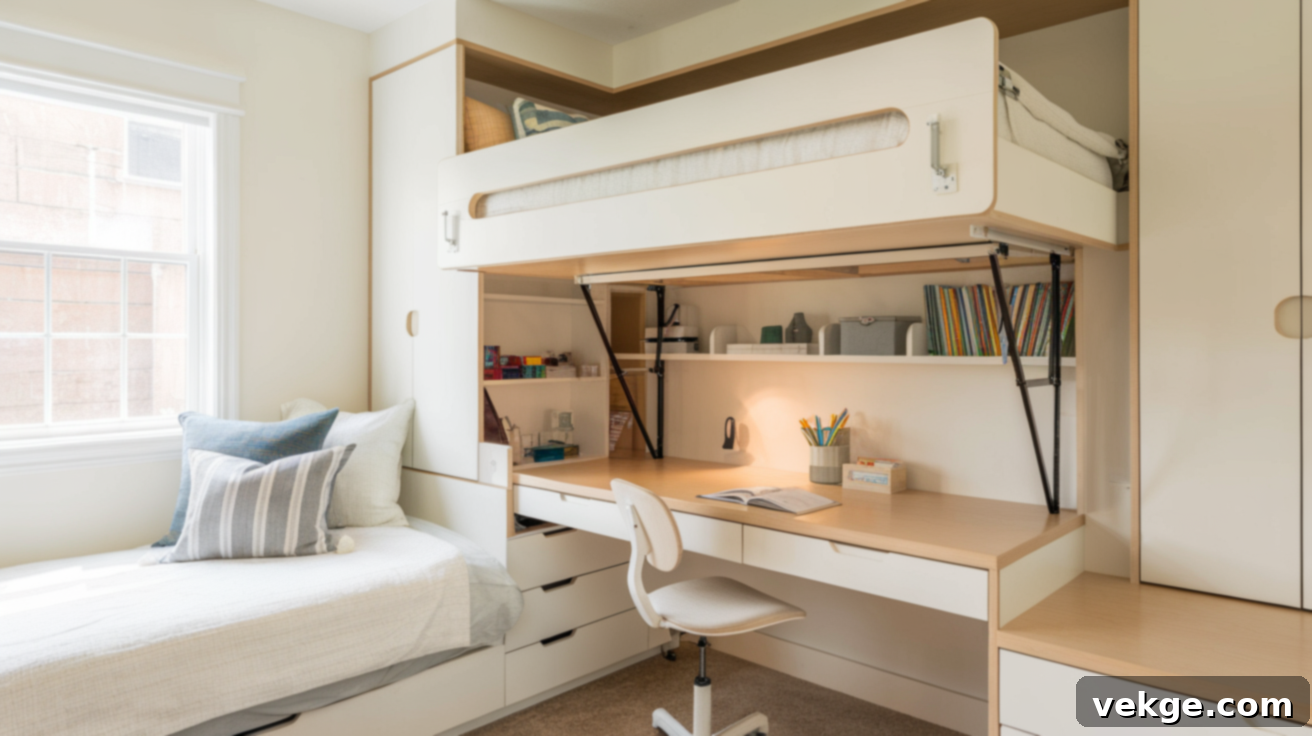 Convertible Bed-to-Desk Setup