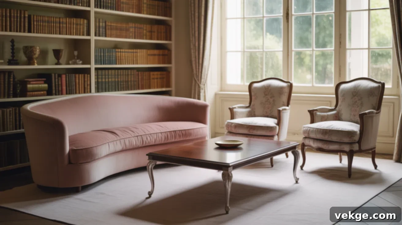 Mixing Curved and Straight Furniture in French Design