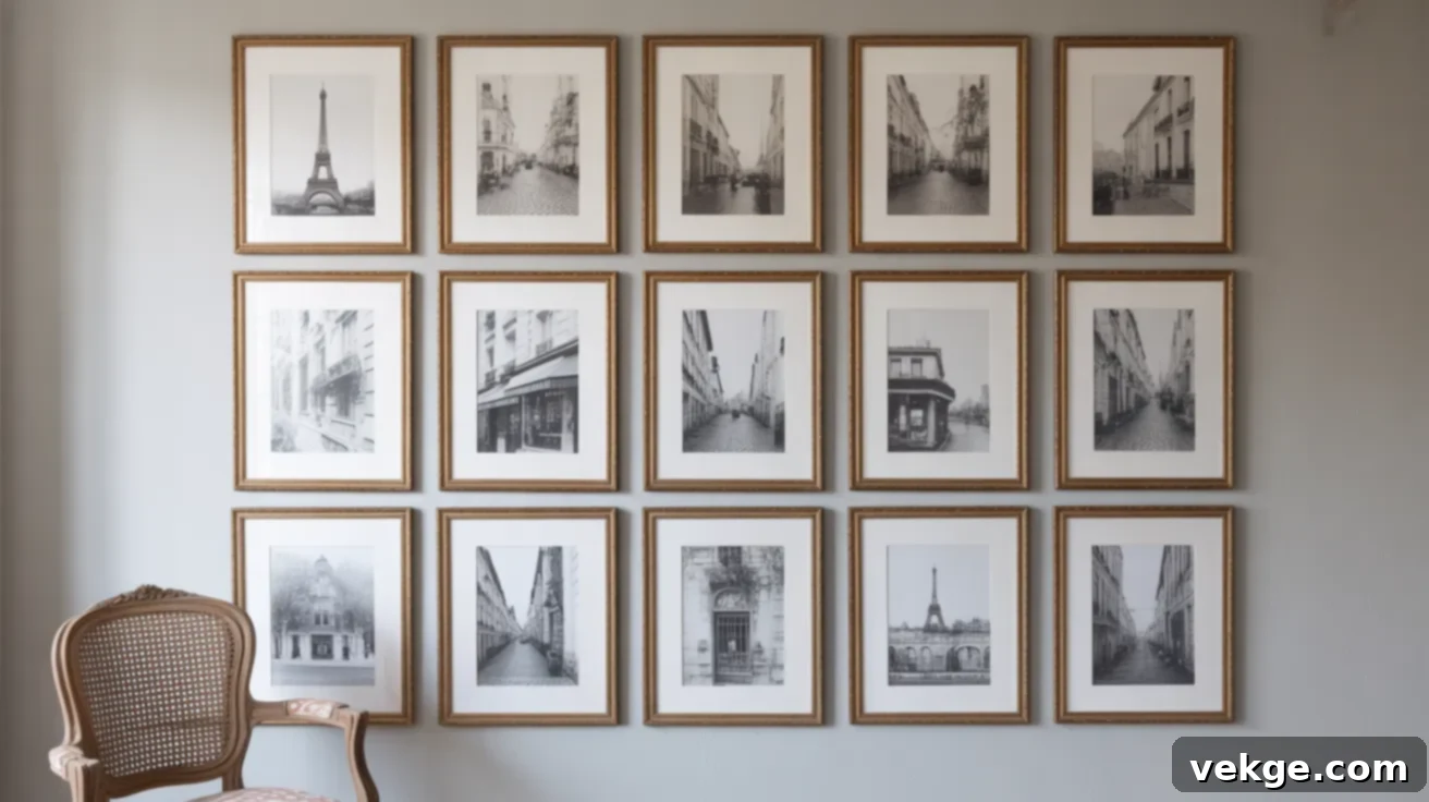Black and White French Prints Gallery Wall
