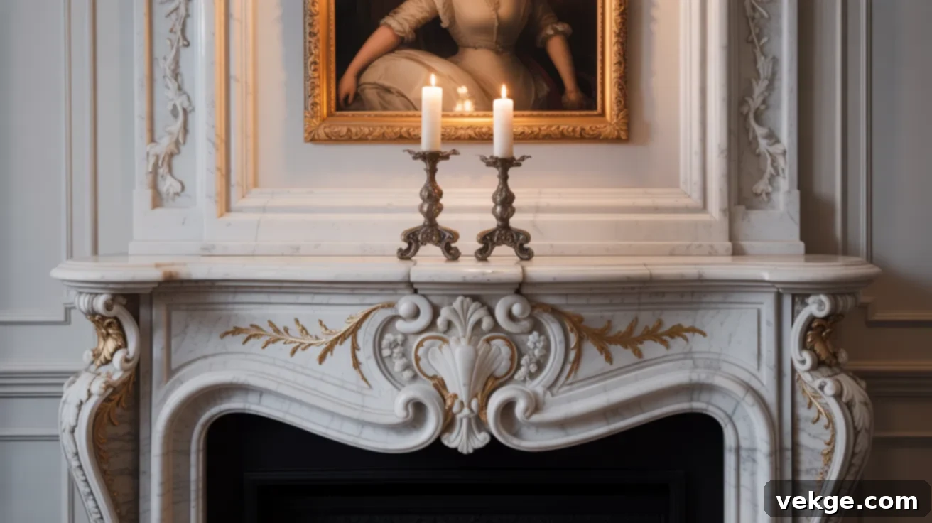 Rococo Fireplace Mantel for French Grandeur