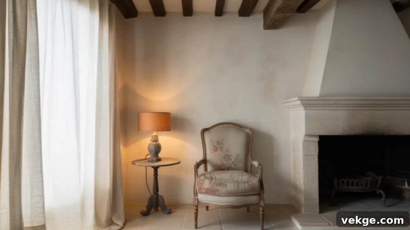 Whitewashed Walls for a Soft French Look