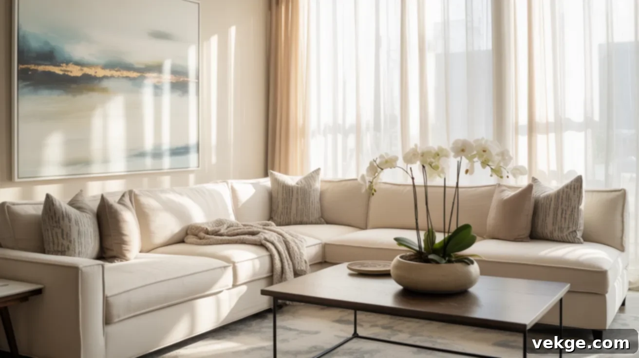 Agreeable Gray (SW 7029) warm greige paint color by Sherwin-Williams in a bright living space
