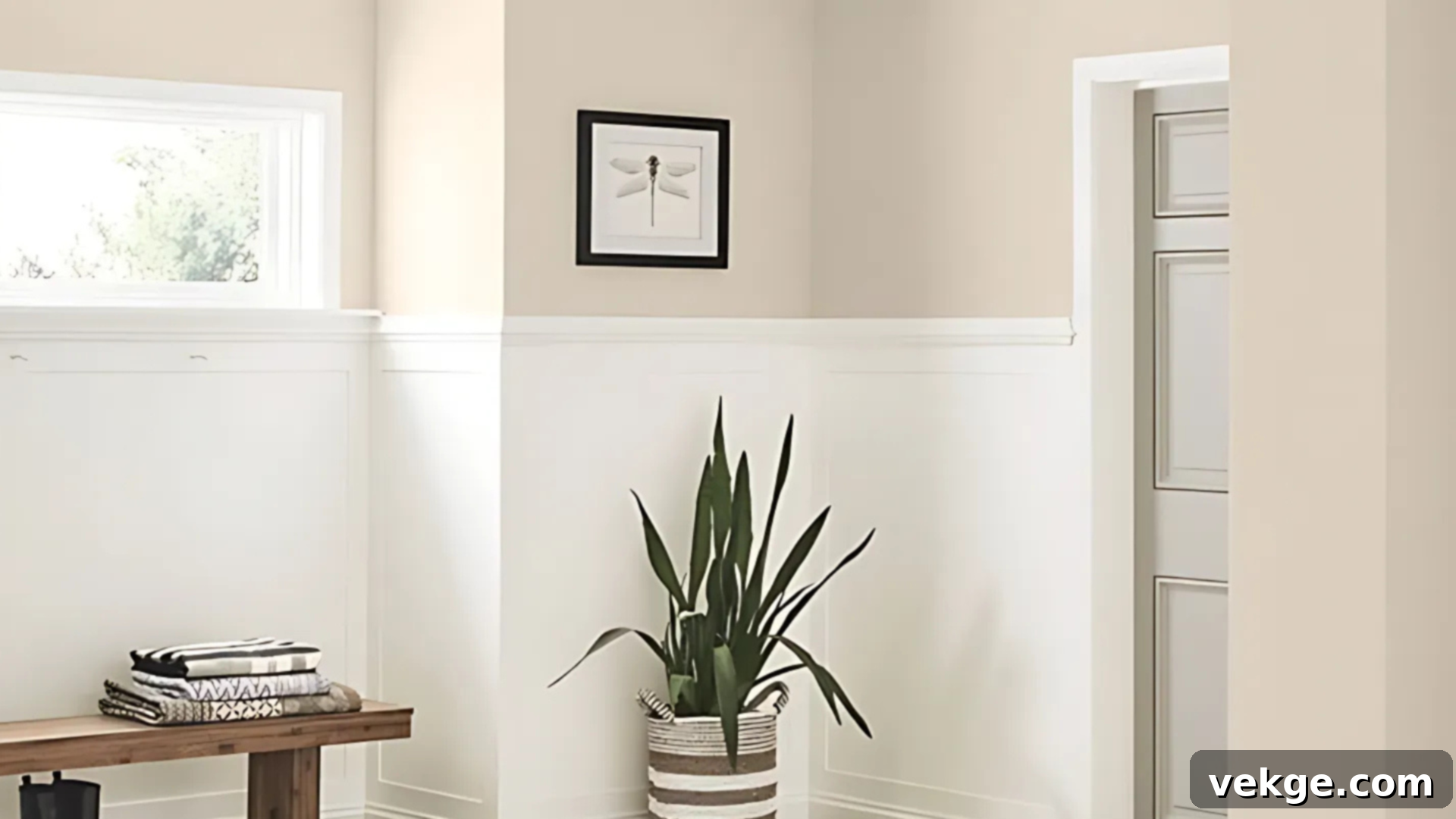 Natural Linen (SW 9109) light tan warm paint color by Sherwin-Williams
