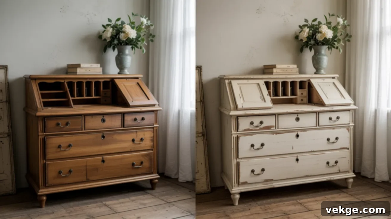 Distressed_Cream_Secretary_Desk