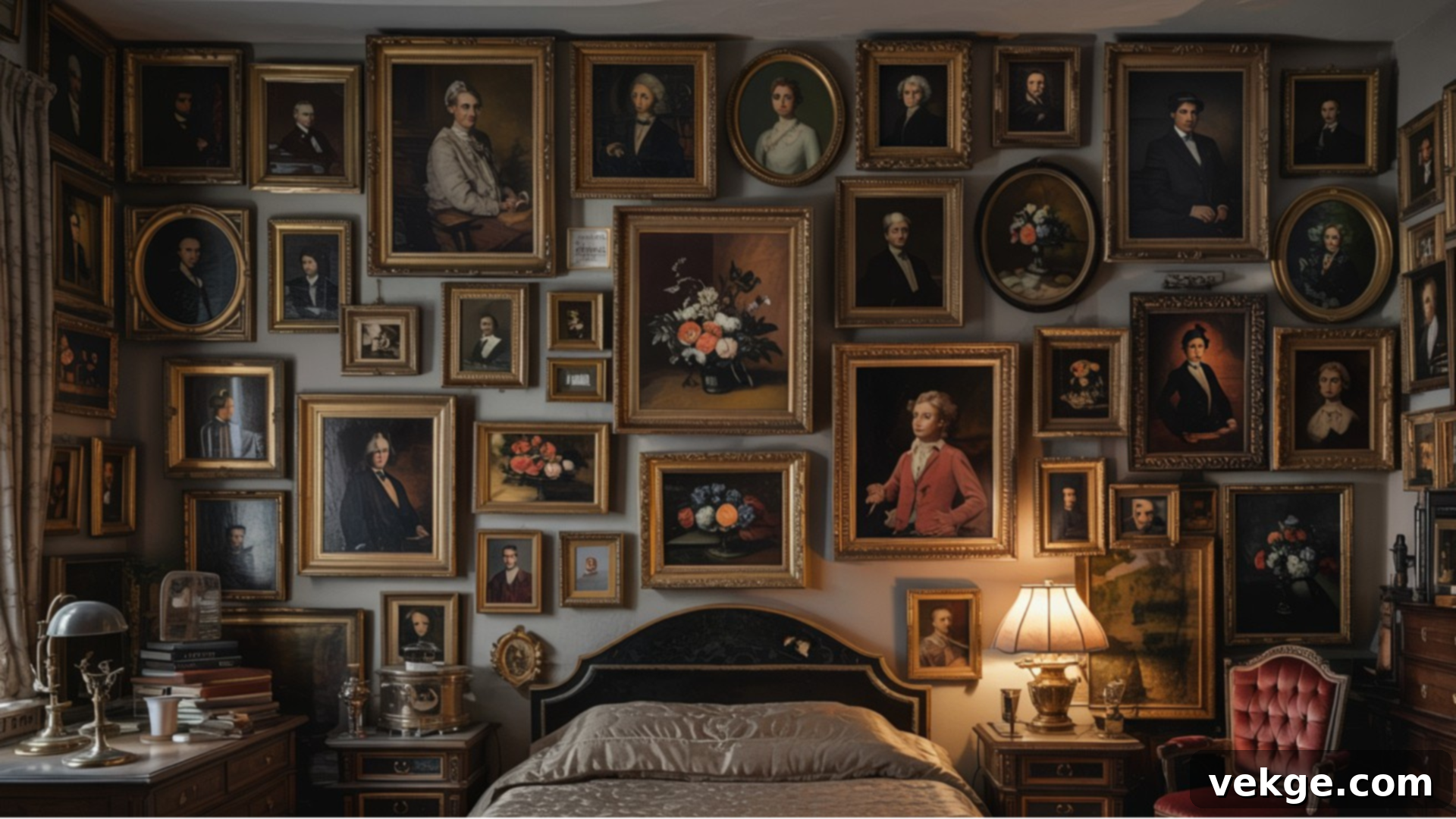Hang Vintage Portraits and Oil Paintings for a Classic Dark Academia Gallery Wall
