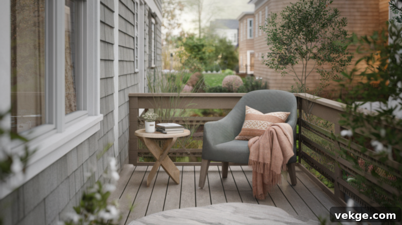 Place a Reading Chair with a Side Table on your deck