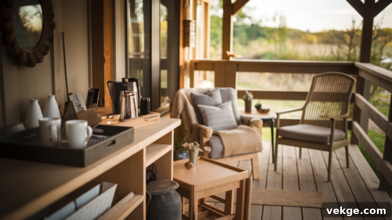 Set Up a Small Drink Station on your deck